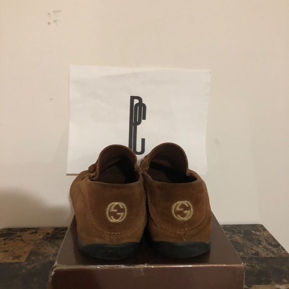 Gucci Moca Pelle S Gomma Suede Cudu Moccasin Loafers - Picture 7 of 10